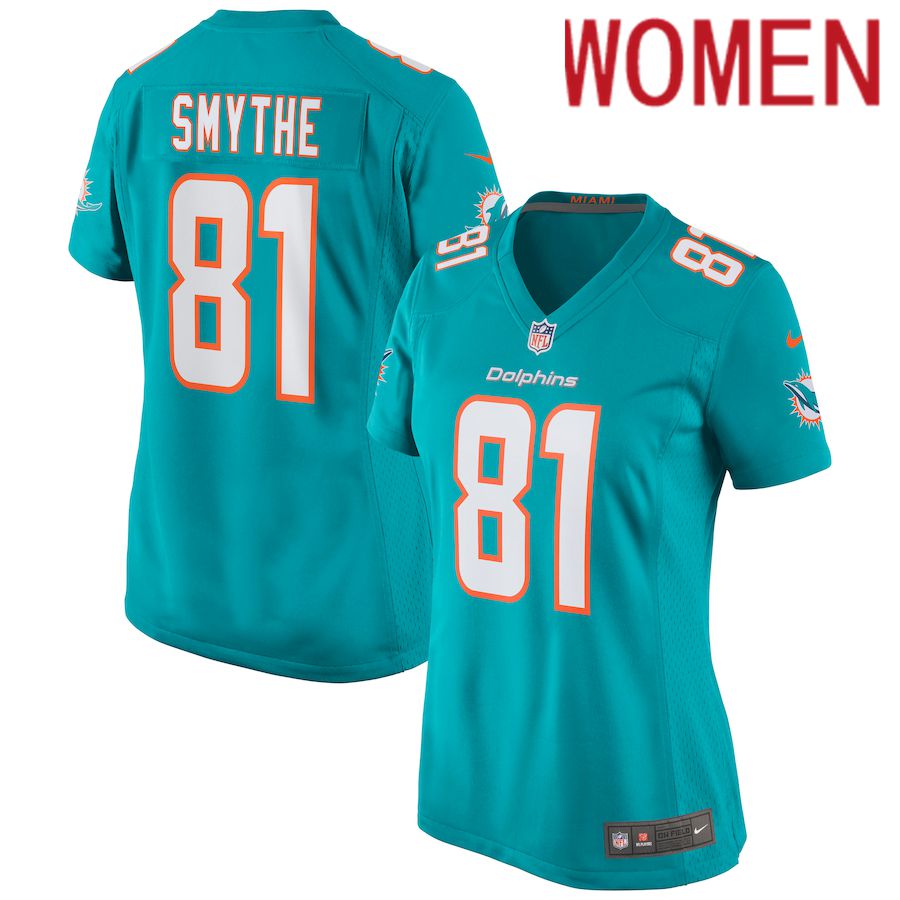 Women Miami Dolphins 81 Durham Smythe Nike Green Game NFL Jersey